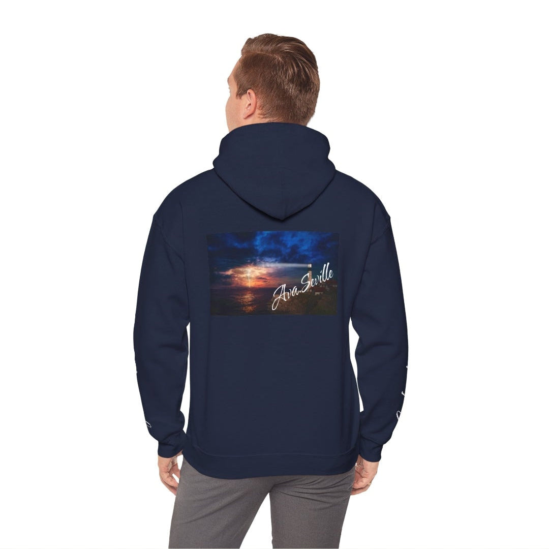 Lighthouse in the Storm Graphic Hoodie – Comfort & Hope