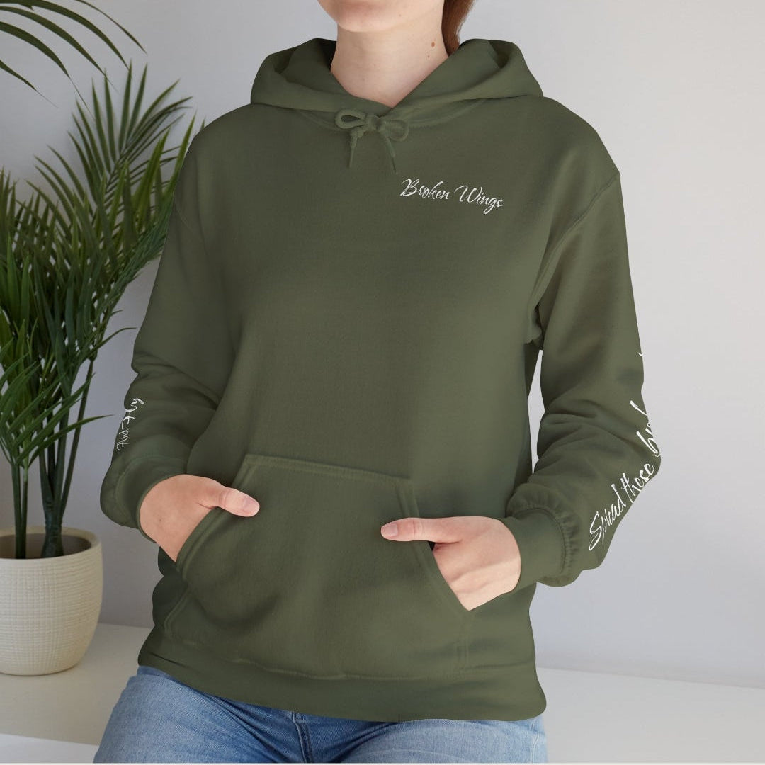 Broken Wings Graphic Hoodie – Hope & Healing Comfort