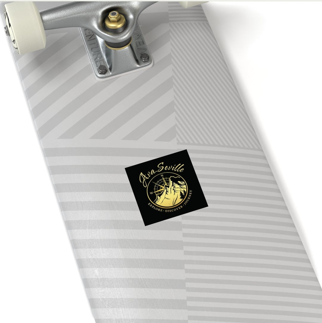 waterproof indoor/outdoor vinyl 3"x3" Ava.Seville sticker
