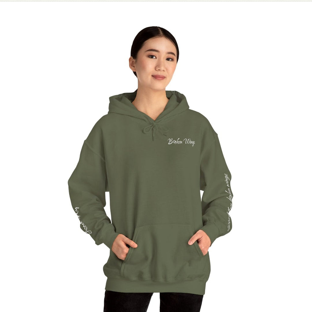 Broken Wings Graphic Hoodie – Hope & Healing Comfort