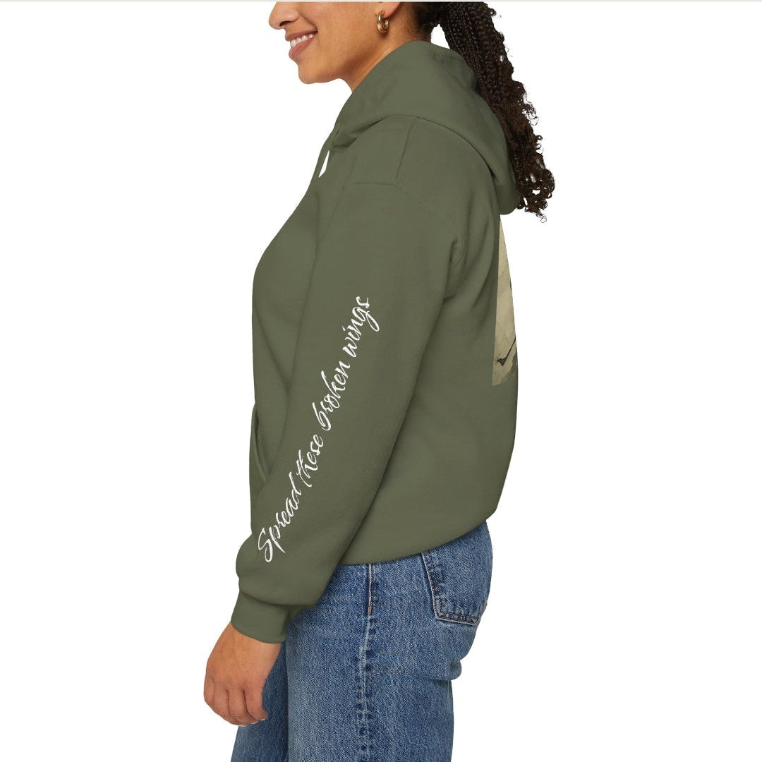 Broken Wings Graphic Hoodie – Hope & Healing Comfort