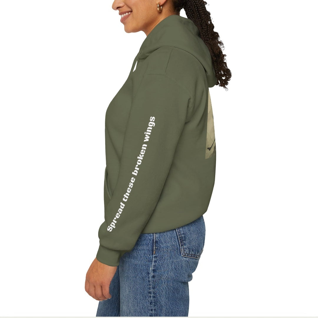 Broken Wings Graphic Hoodie – Hope & Healing Comfort - Ava.Seville